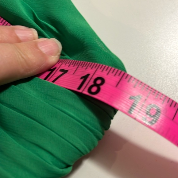 NWT Alfred Angelo Cocktail Dress- green  chiffon, full skirt-Sz 12 - Picture 10 of 14